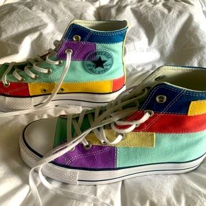 Converse Chuck Taylor All Star Color Block High Tops Size 8